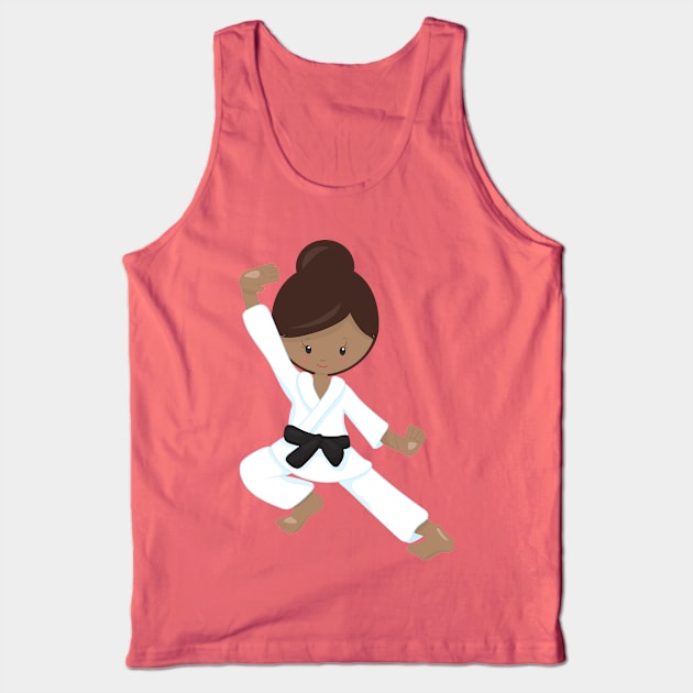 African American Girl, Black Belt, Karate Girl Tank Top by Jelena Dunčević